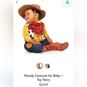 Baby Disney Pixar Toy Story Woody Costume 6-12m